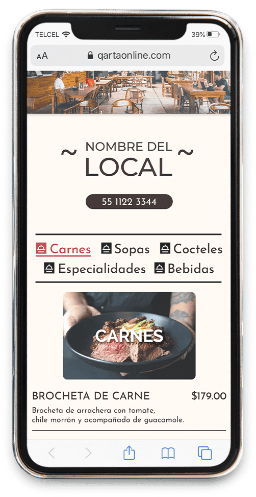 Demo carta personalizada